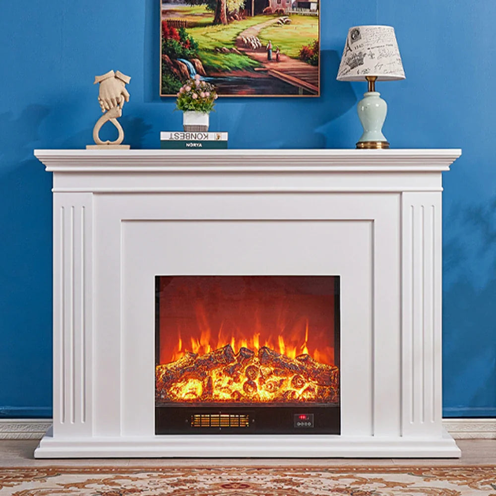 LIVARA 701 Fireplace Control, of 12W Decorative Core Electric - Console - Core Effect, 3D Choice Solid Flame TV 750-1500W Remote Heating or Wood White