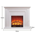 LIVARA 701 Fireplace Control, of 12W Decorative Core Electric - Console - Core Effect, 3D Choice Solid Flame TV 750-1500W Remote Heating or Wood White
