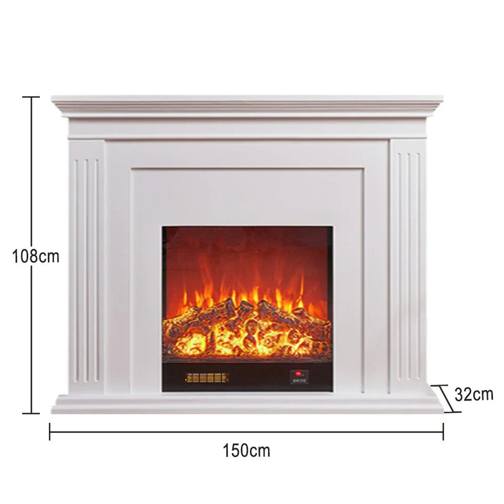 LIVARA 701 Fireplace Control, of 12W Decorative Core Electric - Console - Core Effect, 3D Choice Solid Flame TV 750-1500W Remote Heating or Wood White