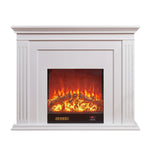 LIVARA 701 Fireplace Control, of 12W Decorative Core Electric - Console - Core Effect, 3D Choice Solid Flame TV 750-1500W Remote Heating or Wood White