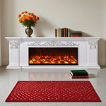 LIVARA 712 TV 3D Dual Cabinet Solid Flame Wood Frame, Options 12W/750-1500W, - Core Effect, Electric Fireplace White Remote Control, Low-Noise Design