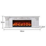 LIVARA 712 TV 3D Dual Cabinet Solid Flame Wood Frame, Options 12W/750-1500W, - Core Effect, Electric Fireplace White Remote Control, Low-Noise Design