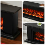 LIVARA 713 Flame TV Wood Effect, Options Fireplace 3D Electric Console Core Control, 12W/750-1500W - Remote Frame, Dual - Solid Black