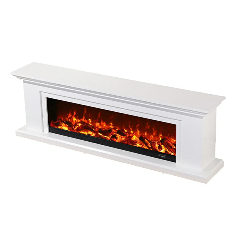 LIVARA 713 Fireplace Effect, - Core TV Solid Options Wood Electric Frame, Dual Flame 3D Control, Remote 12W/750-1500W Console - White