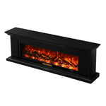 LIVARA 713 Flame TV Wood Effect, Options Fireplace 3D Electric Console Core Control, 12W/750-1500W - Remote Frame, Dual - Solid Black