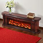 LIVARA 714 Core Fireplace 12W/750-1500W TV White Frame, Electric Solid - Flame Effect, Cabinet Wood Options Dual 3D - Brown