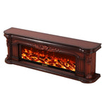 LIVARA 714 Core Fireplace 12W/750-1500W TV White Frame, Electric Solid - Flame Effect, Cabinet Wood Options Dual 3D - Brown