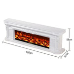 LIVARA 714 Flame TV 12W/750-1500W Electric 3D - Cabinet Effect, White Solid Core Fireplace Wood Dual - Options Frame, White