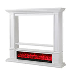 LIVARA 715 Electric Effect, Flame Frame, Cabinet Solid Fireplace 12W/750-1500W Core TV Options Control, White 3D Dual Wood 180cm Remote - White