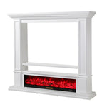 LIVARA 715 Electric Effect, Flame Frame, Cabinet Solid Fireplace 12W/750-1500W Core TV Options Control, White 3D Dual Wood 180cm Remote - White
