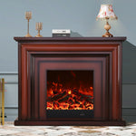 LIVARA 717 3D TV Cabinet Fireplace Remote Wood Dual Effect, - Electric 180cm White Core Solid 12W/750-1500W Options Flame Control, - Frame, Brown