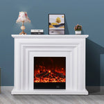 LIVARA 717 180cm - Remote Solid Dual White Cabinet 12W/750-1500W Frame, - Fireplace Flame Control, 3D Electric Options Effect, TV Wood Core White