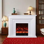 LIVARA 717 180cm - Remote Solid Dual White Cabinet 12W/750-1500W Frame, - Fireplace Flame Control, 3D Electric Options Effect, TV Wood Core White