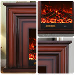 LIVARA 717 3D TV Cabinet Fireplace Remote Wood Dual Effect, - Electric 180cm White Core Solid 12W/750-1500W Options Flame Control, - Frame, Brown