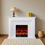 LIVARA 717 180cm - Remote Solid Dual White Cabinet 12W/750-1500W Frame, - Fireplace Flame Control, 3D Electric Options Effect, TV Wood Core White