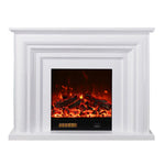 LIVARA 717 180cm - Remote Solid Dual White Cabinet 12W/750-1500W Frame, - Fireplace Flame Control, 3D Electric Options Effect, TV Wood Core White
