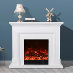 LIVARA 718 Cabinet Options Control, Fireplace 180cm Frame, 3D Core 12W/750-1500W Flame Dual - Solid Electric Effect, White Wood Remote TV - White