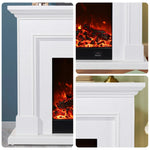 LIVARA 718 Cabinet Options Control, Fireplace 180cm Frame, 3D Core 12W/750-1500W Flame Dual - Solid Electric Effect, White Wood Remote TV - White
