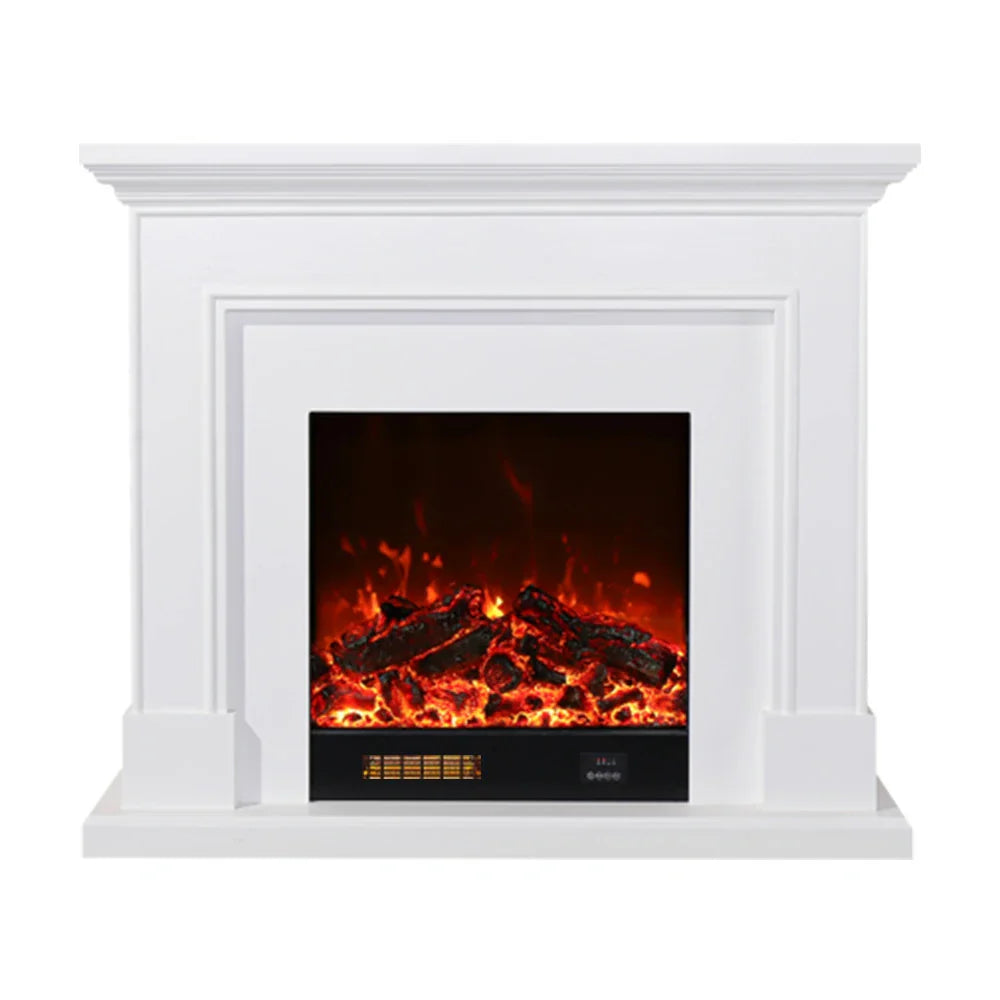 LIVARA 718 Cabinet Options Control, Fireplace 180cm Frame, 3D Core 12W/750-1500W Flame Dual - Solid Electric Effect, White Wood Remote TV - White