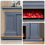 LIVARA 721 Frame, Wood Fireplace Effect, TV Core - Dual Solid - 180cm Flame 12W/750-1500W Cabinet 3D White Options Control, Electric Remote Grey