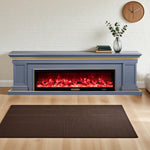 LIVARA 721 Frame, Wood Fireplace Effect, TV Core - Dual Solid - 180cm Flame 12W/750-1500W Cabinet 3D White Options Control, Electric Remote Grey