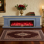 LIVARA 721 Frame, Wood Fireplace Effect, TV Core - Dual Solid - 180cm Flame 12W/750-1500W Cabinet 3D White Options Control, Electric Remote Grey