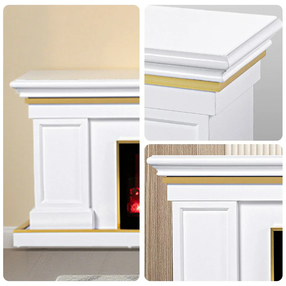 LIVARA 721 TV Wood - 12W/750-1500W Effect, Remote 180cm Frame, Electric Control, Flame 3D White Fireplace Options Dual Solid Cabinet Core - White