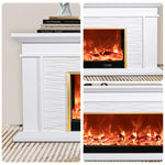 LIVARA 726 Cabinet 3D TV Options Core White Wood Electric 180cm Fireplace Flame Solid Dual Control, Effect, Remote Frame, - 12W/750-1500W