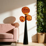 LUXORA 4 Head Floor Lamp Volcanic Light Effect Soft Ambient Lighting Acrylic Shade E27 Bulb Artistic Design