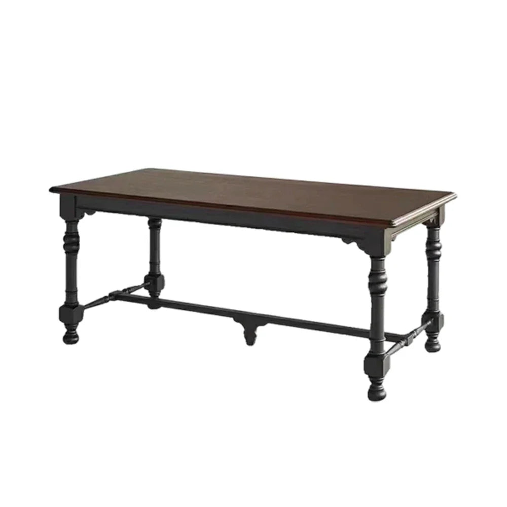LUXORA 140/160cm Solid Pine Wood Dining Table - Imported New Zealand Pine Thickened Tabletop Heavy-Duty Construction for Dining & Home Use
