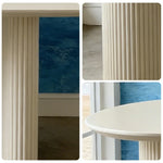 LUXORA 140/160cm Cream Style Solid Wood Dining Table - Soft Rounded Edge Design Sculptural Legs Stable & Elegant for Modern Homes - Cream