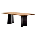 LUXORA 140/160cm New Zealand Pine Solid Wood Dining Table - Minimalist Vintage Style Thick Stable Legs Versatile Dining & Work Table - Walnut