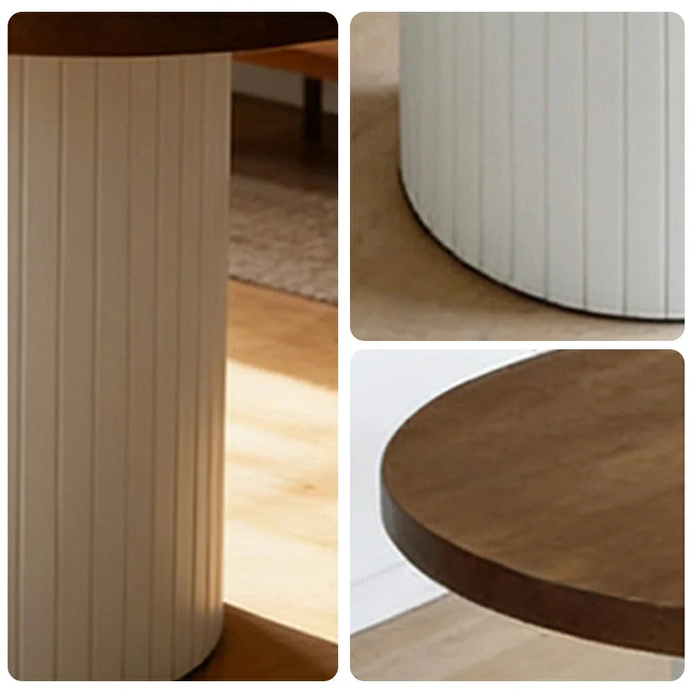 LUXORA 140/160cm Solid Wood Oval Dining Table - Nordic Minimalist Design Smooth Rounded Edges Pedestal Base Table for Dining & Living Spaces - Natural