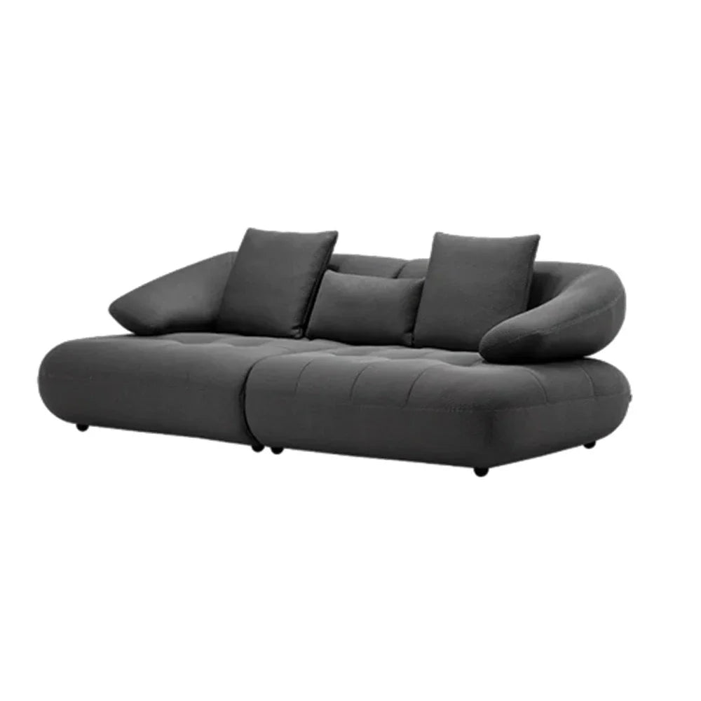 LUXORA Sofa with Adjustable Seat Depth - 3D Breathable Fabric, Wrap-Around Comfort Design - Grey