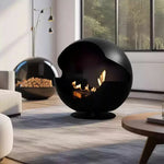 LIVARA Spherical Flame - Pit, Bio-Ethanol Fire Modern 360-degree Fireplace Eco-Friendly View, Clean 60cm/80cm High-Temperature Steel, Stainless Burning, Design