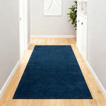 LUXORA 160/200cm Square Floor Rugs, Handwoven Construction, Soft Rebound Feel, Classic Traditional Weave, Timeless Style, Suitable for Multiple Spaces -Prussia Blue