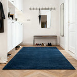 LUXORA 160/200cm Square Floor Rugs, Handwoven Construction, Soft Rebound Feel, Classic Traditional Weave, Timeless Style, Suitable for Multiple Spaces -Prussia Blue