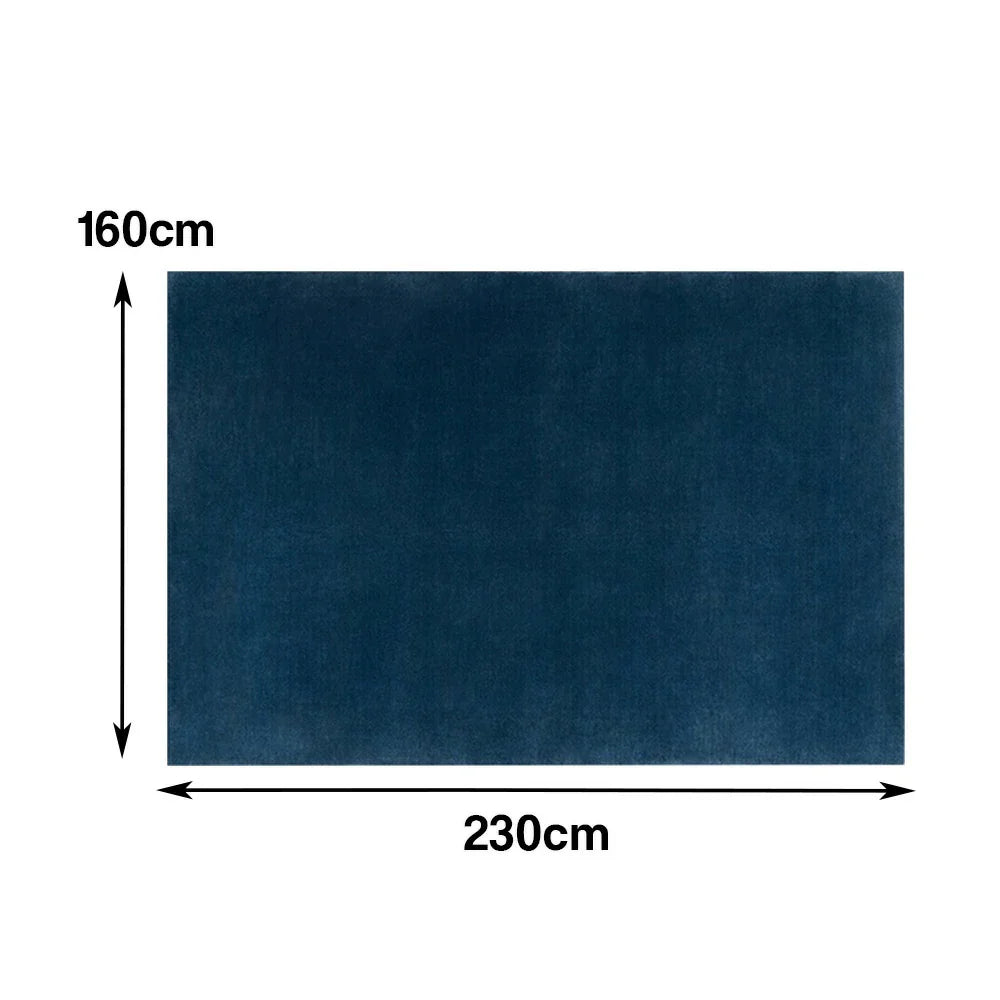 LUXORA 160/200cm Square Floor Rugs, Handwoven Construction, Soft Rebound Feel, Classic Traditional Weave, Timeless Style, Suitable for Multiple Spaces -Prussia Blue