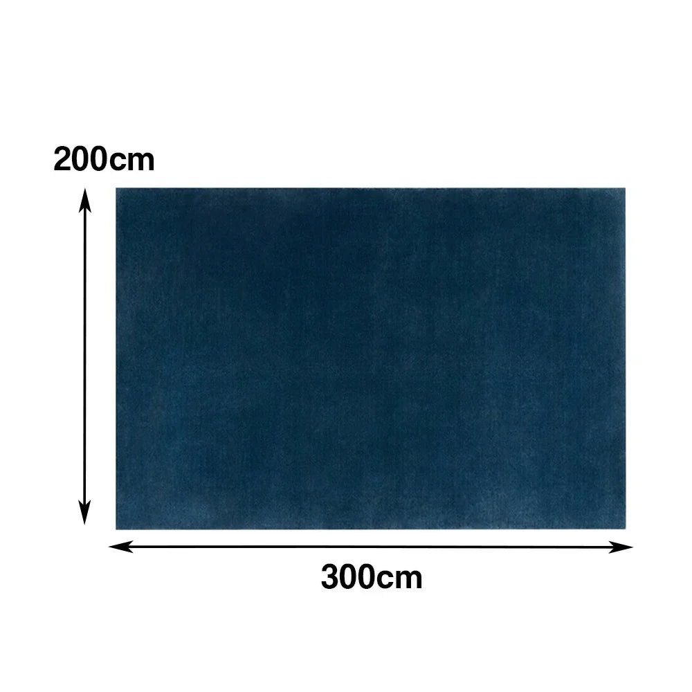 LUXORA 160/200cm Square Floor Rugs, Handwoven Construction, Soft Rebound Feel, Classic Traditional Weave, Timeless Style, Suitable for Multiple Spaces -Prussia Blue
