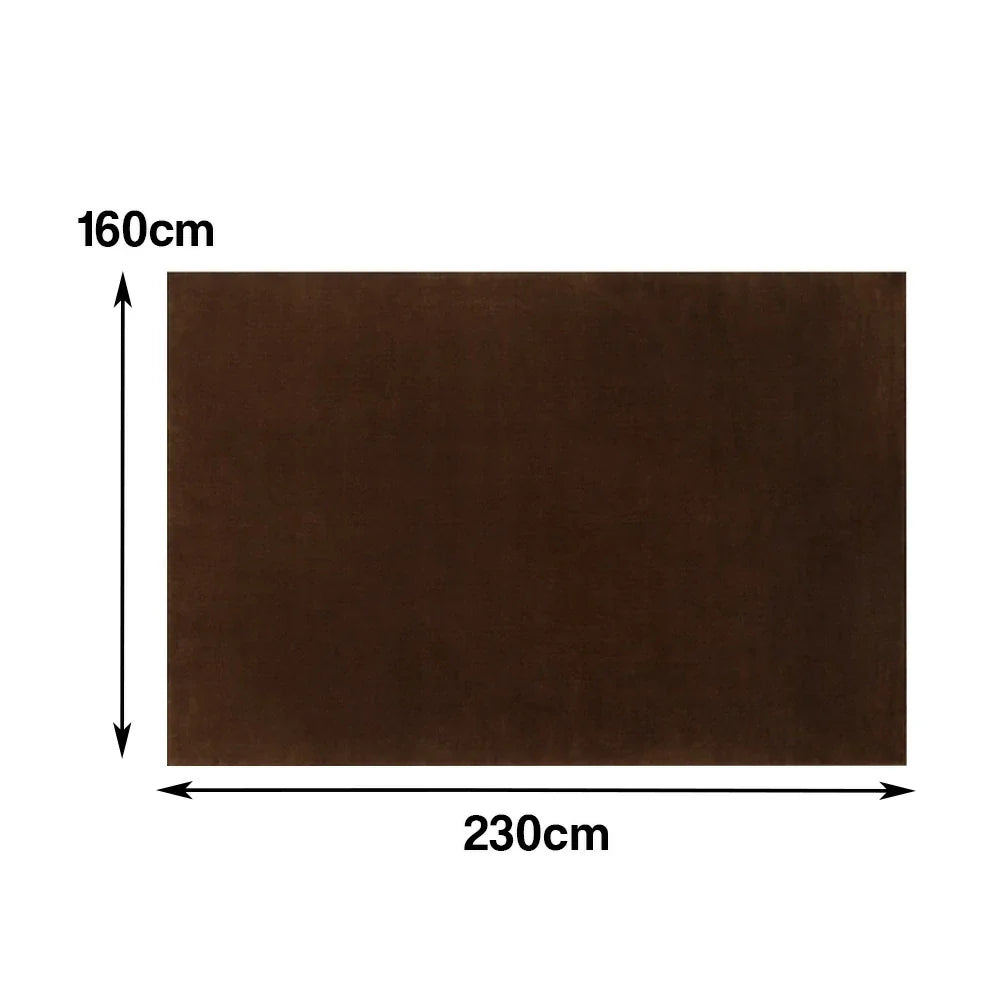 LUXORA 160/200cm Square Floor Rugs, Handwoven Construction, Soft Rebound Feel, Classic Traditional Weave, Timeless Style, Suitable for Multiple Spaces -Andorra Brown