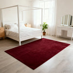 LUXORA 160/200cm Square Floor Rugs, Handwoven Construction, Soft Rebound Feel, Classic Traditional Weave, Timeless Style, Suitable for Multiple Spaces -Melno Wine