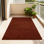 LUXORA 160/200cm Square Floor Rugs, Handwoven Construction, Soft Rebound Feel, Classic Traditional Weave, Timeless Style, Suitable for Multiple Spaces -Rust Red