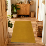 LUXORA 160/200cm Square Floor Rugs, Handwoven Construction, Soft Rebound Feel, Classic Traditional Weave, Timeless Style, Suitable for Multiple Spaces -Yellow