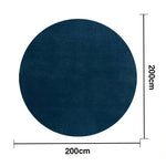 LUXORA 200/250cm Round Floor Rugs, Handwoven Craftsmanship, Soft Rebound Comfort, Classic Traditional Weave, Timeless Look, Ideal for Multiple Spaces -Prussia Blue