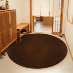 LUXORA 200/250cm Round Floor Rugs, Handwoven Craftsmanship, Soft Rebound Comfort, Classic Traditional Weave, Timeless Look, Ideal for Multiple Spaces -Andorra Brown