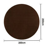 LUXORA 200/250cm Round Floor Rugs, Handwoven Craftsmanship, Soft Rebound Comfort, Classic Traditional Weave, Timeless Look, Ideal for Multiple Spaces -Andorra Brown