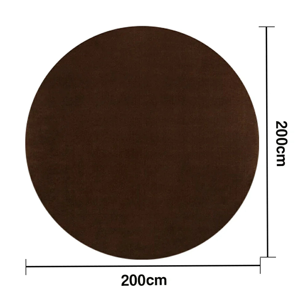 LUXORA 200/250cm Round Floor Rugs, Handwoven Craftsmanship, Soft Rebound Comfort, Classic Traditional Weave, Timeless Look, Ideal for Multiple Spaces -Andorra Brown