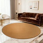 LUXORA 200/250cm Round Floor Rugs, Handwoven Craftsmanship, Soft Rebound Comfort, Classic Traditional Weave, Timeless Look, Ideal for Multiple Spaces -Gold Brown