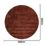 LUXORA 200/250cm Round Floor Rugs, Handwoven Craftsmanship, Soft Rebound Comfort, Classic Traditional Weave, Timeless Look, Ideal for Multiple Spaces -Rust Red