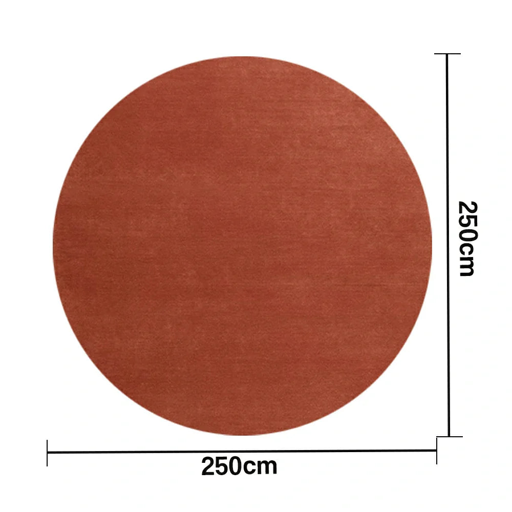LUXORA 200/250cm Round Floor Rugs, Handwoven Craftsmanship, Soft Rebound Comfort, Classic Traditional Weave, Timeless Look, Ideal for Multiple Spaces -British Red